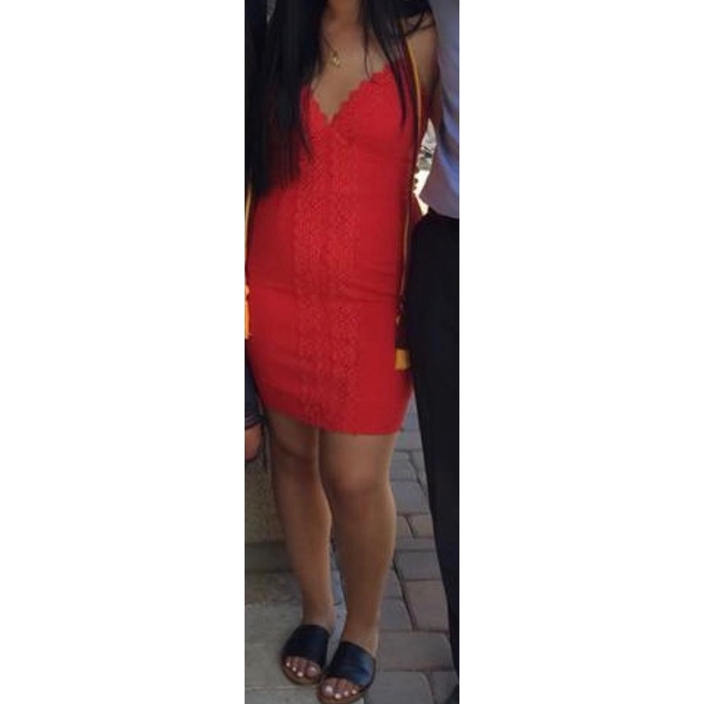 Red Mini Dress - Picture 3 of 3